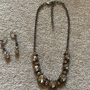Sorrelli crystal choker and earrings set